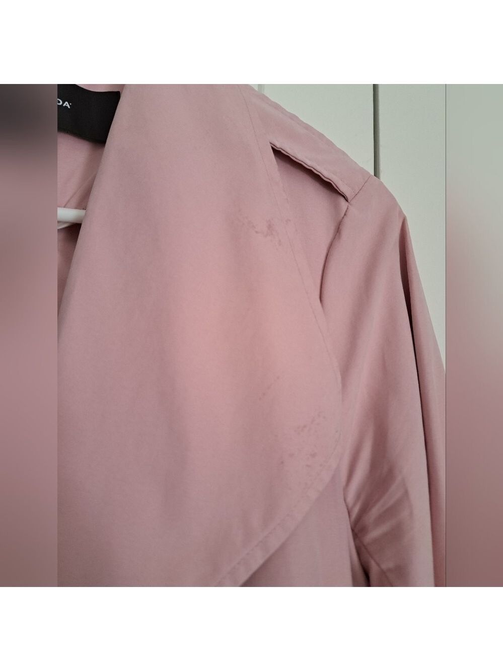 VERO MODE V-MELINES 3/4 TRENCH coat lightweight dusty pink belted coat pockets L - Picture 5 of 10